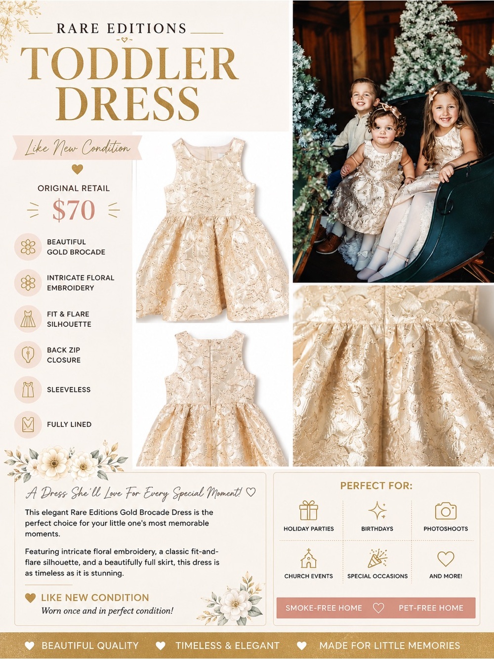 Rare Editions Toddler Dress